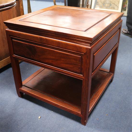 A Chinese hardwood side table W.56cm